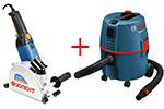Штроборез Makita SG1250 и пылесос Bosch GAS 20 (без стоимости пылесборника!)